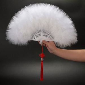 Éventail à plumes de style chinois pour la danse DJ, la décoration de fêtes et les cadeaux, fournitures de fête - Product Image 4