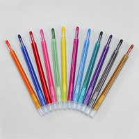 Lot de 12 crayons de couleur rotatifs sans saleté pour enfants, idéal pour le dessin