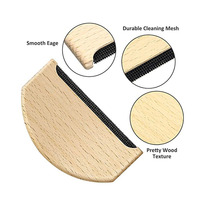 Peine manual de madera natural para quitar pelusas y bolitas, peine para suéteres de cachemira, afeitadora de ropa, herramienta para el cuidado de la lana