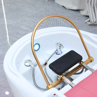 Fauteuil de Lavage Luxueux Rose Électrique avec Massage et Circulation d'Eau pour Salon de Beauté Moderne