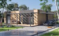 Maison préfabriquée modulaire avec panneaux sandwich, 50 m², 2 chambres, maison en kit, installation facile, unité de logement modulaire, maisonnette