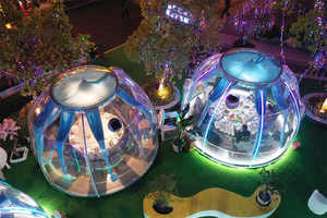 Tente Igloo Transparente en Polycarbonate pour Glamping Extérieur, Dôme Géodésique Robuste pour Hôtel - Product Image 4