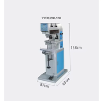 Machine de tampographie semi-automatique monocouche à double tête pour verre/tissu, machine de tampographie pour casque de sécurité