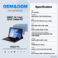 Tablet PC Android 13 de 14.1 Pulgadas, 4G LTE, Octa Core MT6769, 16GB RAM, 128GB ROM, Pantalla FHD, Tablet de Pantalla Grande, Fabricante OEM ODM