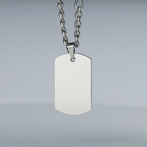 Kalung Liontin Kosong Tentara Baja Anti Karat 20mm 25mm 43mm dengan Ukiran, Kalung <span class=keywords><strong>Dog</strong></span> <span class=keywords><strong>Tag</strong></span> untuk Pria Wanita - Product Image 5