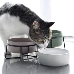 Lihong bol à eau en céramique pour chien, Double/simple, à alimentation lente pour chien et chat, bol en céramique avec support en métal pour chien et chat, vente en gros - Product Image 2