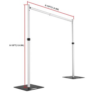 Soporte Retráctil Moderno para Cortina Translúcida con Barra Horizontal de Doble Barra Transversal, Desmontable, para Escenarios y Bodas, de Fábrica - Product Image 4