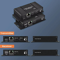 Extenseur Ethernet USB HDMIKVM 60M, câble Cat 5e/6/7, 1080P, alimentation POC