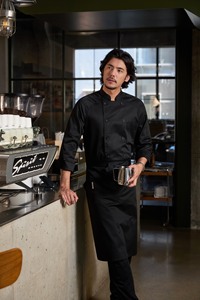 زي طهاة احترافي للرجال للفنادق والمطاعم، ملابس عمل متينة لموظفي الطهي في مجال الضيافة - Product Image 6