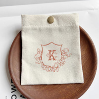 Sac en toile de coton à boutons-pression, personnalisé, pour bijoux, parfums, colliers, emballage et rangement de bijoux, petit format, directement de l'usine