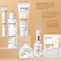 Ensemble de soins de la peau hydratants anti-âge de marque privée OEM Toner et crème de riz avec des peptides de vitamine C Ingrédients à base de plantes
