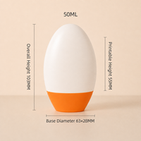Flacon en plastique PE de 50 ml avec embout applicateur, flacon de protection solaire pour crème isolante ou crème pour les mains, flacon de maquillage vide