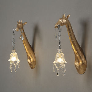 आधुनिक रचनात्मक जिराफ कला दीवार नई शैली ग्लास होम लिविंग रूम होटल प्रवेश द्वार सजावट व्यक्तिगत बेडसाइड दीवार - Product Image 1