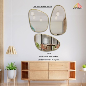 กระจกติดผนังตกแต่ง PVD พร้อมกรอบป้องกันการกัดกร่อนและรูปลักษณ์ที่หรูหราเหมาะสำหรับห้องน้ำในบ้านที่ทันสมัย - Product Image 2