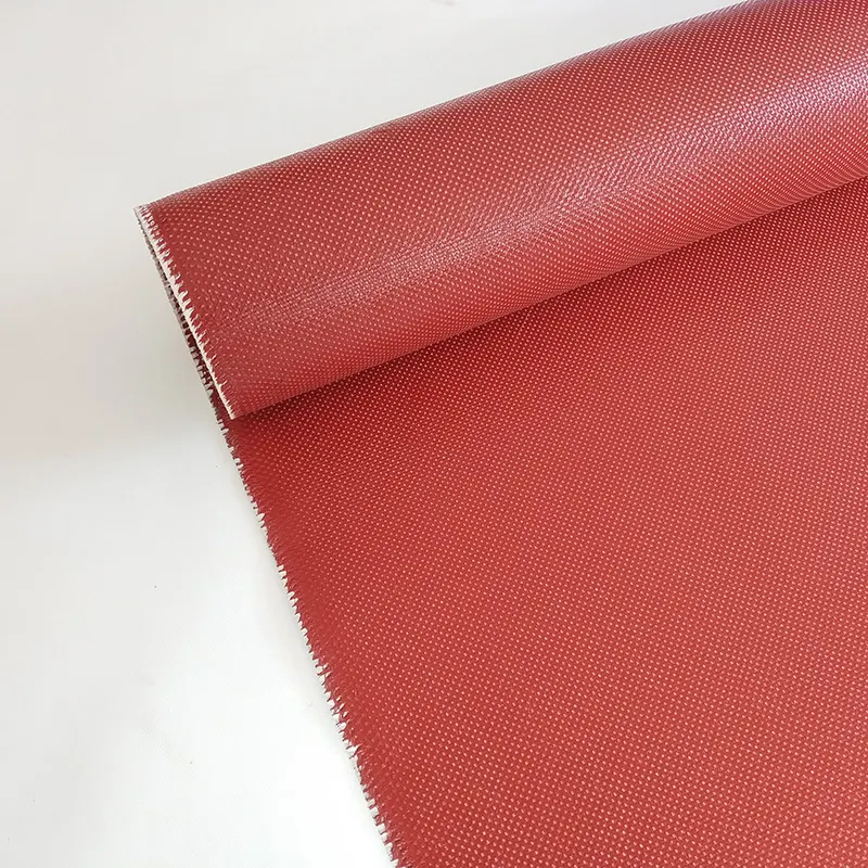लाल 0.25 मिमी डबल साइड हाई टेम्प सिलिकॉन लेपित फाइबरग्लास कपड़े
