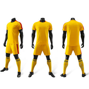 成人定制复古蓝色足球服套装优质泰国国家队空白男服套装定制升华标志男孩 - Product Image 4