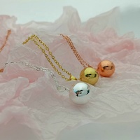 Collier de grossesse Bola en argent personnalisé pour femme, pendentif rond pour bébé, vente en gros de bijoux de mode