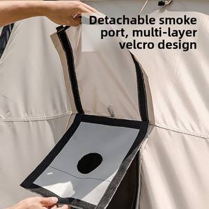 Tente tunnel Shenmu à une pièce, livraison directe, tente d'extérieur fraîche, tissu Oxford à carreaux argenté, tente de camping de grande taille - Product Image 3