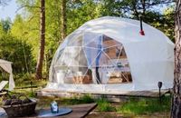 Dôme géodésique transparent en PVC pour l'extérieur, idéal pour les expositions, le glamping, les événements et les fêtes - Ignifuge et imperméable toutes saisons