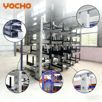 Étagère de stockage télescopique en métal à 5 niveaux réglable et personnalisable pour le stockage de tuyaux lourds, gain de place, protection contre la corrosion et la rouille