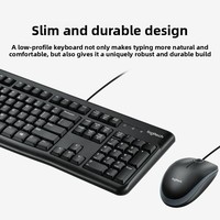 Ensemble clavier et souris filaires MK120 1000 dpi pour ordinateur portable, ordinateur de bureau, ordinateur portable, interface USB