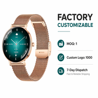 Montre connectée élégante pour femmes I232, écran tactile complet, cadran personnalisable, localisation du dispositif, rappel d'alarme, alerte sédentarité, logo personnalisé disponible