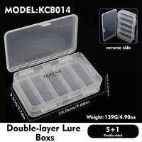 Boîte à pêche portable, mini boîte de rangement, boîte à leurres en plastique transparent pour jig, cuillère à leurres, appât, hameçon, accessoires, boîte organisatrice