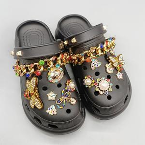 Nouveau strass métal perle trou chaussures chaîne bricolage détachable chaîne chaussures décorations mode pour enfants adultes - Product Image 6