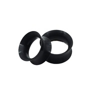 Bouchons d'oreille et tunnels en silicone noir piercings d'oreille oreillettes vissées boucle d'oreille extenseur jauges d'oreille bijoux de corps piercings