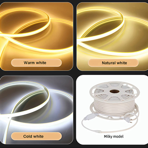 Tira de luz LED FCOB 220V 280 leds IP65 100m, tira de diodos emisores de luz FCOB, con enchufe, voltaje estable, cinta flexible de PVC 220V - Product Image 6