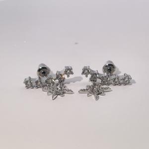 Pendientes de Estrella Octogonal con Circonita Blanca, Estilo Retro Clásico, Geométricos y Redondos, Chapados en Oro para Mujer, de Tianyu Gems - Product Image 6