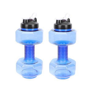 Botella Deportiva de Plástico Resistente, Portátil, a Prueba de Fugas, Libre de BPA, de 2.6L, con Forma de Mancuerna - Product Image 1