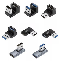 Adaptateur USB 3.0 A mâle à femelle, connecteur d'extension de câble USB à angle droit et gauche à 90 degrés pour PC de bureau et ordinateur portable