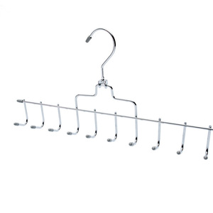 Pinjuxin Stainless Steel Multi Hook Belt Rack 10 Hooks Space Saving Clothes Organizer For Scarf Shawl Storage Home Use - Product Image 1