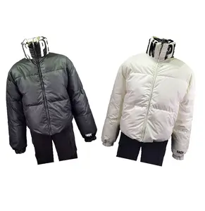 Conception personnalisée manteau à bulles double face épais pour hommes streetwear hiver réversible pour hommes fabricant de doudoune