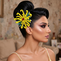 YouLaPan – épingle à cheveux de mariée, tissage de perles fait à la main, chrysanthème, accessoires de cheveux pour femmes, pour banquet, danse, fête, YXA244