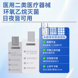 Acne patches use <b>physical</b> absorption to create artificial skin-like medical-grade hydrocolloid patches. They are as thin as - Product Image 5