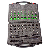 Kit de viseur laser rechargeable professionnel, mini laser avec 64 adaptateurs de 0,17 à 12 pouces, rouge/vert lumineux avec interrupteur à bouton
