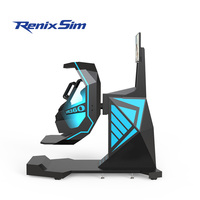 Renixsim Equipo de simulación de realidad virtual Interior 2 jugadores Simulador de vuelo giratorio de 360 grados 9D Arcade VR Máquina de juego
