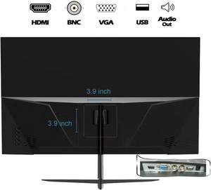 Monitor di Sicurezza CCTV HD Reale da 32 Pollici FHD 1080P, Schermo LED Sottile, Frequenza di Aggiornamento 60Hz, Compatibile con VGA BNC Audio, Nero da Scrivania - Product Image 2