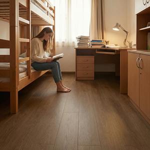 Suelo Laminado Multicapa de Tablas Medianas, Económico y Resistente, de 14 mm, con Aspecto de Madera, para Dormitorios Estudiantiles - Product Image 5