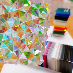Fabrik benutzer definierte Licht Diffusor Blatt Acryl Formen Hochzeits dekoration blenden bunte organische Glasplatte schillernd