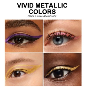 HANDAIYAN Eyeliner liquide métallique nacré à pointe ultra-fine, waterproof, longue tenue, anti-bavures, effet scintillant - Product Image 3