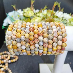 Natural Crystal Wholesale High Quality 8mm Crazy Agate Bracelet Healing Crystal For Home Decoration