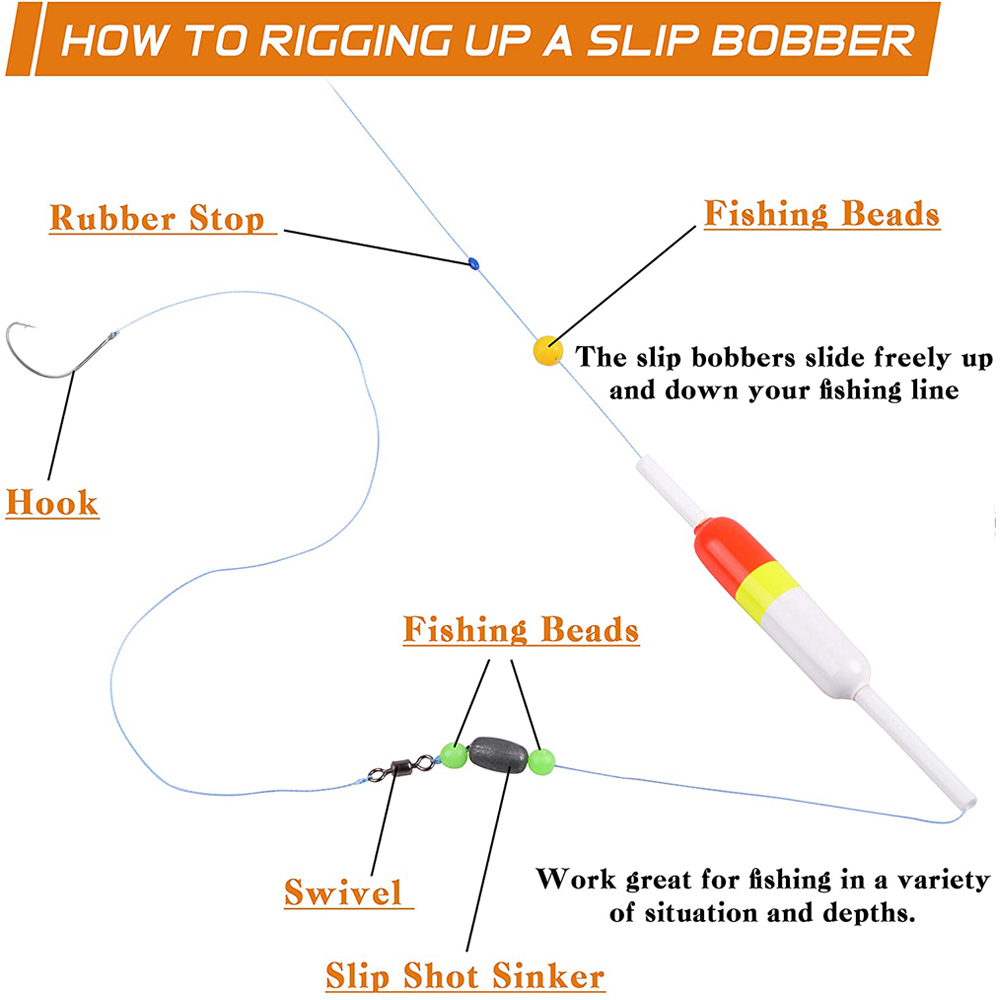 Lot De 10 Flotteurs De Pêche En Mousse Bieiyhe – Tailles 0,6 à 4,5, Coulissants, Pour Truite, Crappie, Panfish