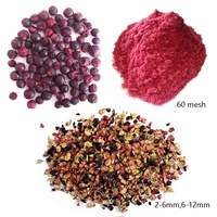 Directe Verkoop Bulkverpakking Puur Natuurlijk Gevriesdroogd 5Mm Gesneden Zwarte Bessenkorrels Zure Geconserveerde Bosbessen Gmo Heel Fruit Fd
