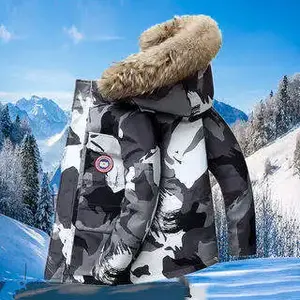Piumino d'oca da uomo personalizzato stile Canada giacca invernale di 1:1 qualità