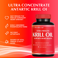 Gélules d'huile de krill antarctique durable - Formule Oméga-3 extra forte pour la santé cardiovasculaire et un cholestérol sain