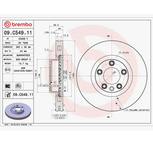 ราคาขายส่ง จานเบรกหน้าคุณภาพสูงสำหรับเบรมโบ สำหรับรถปอร์เช่ โฟล์คสวาเกน 95835140400,7P6615301 09C54911 ของแท้จากจีน - Product Image 2