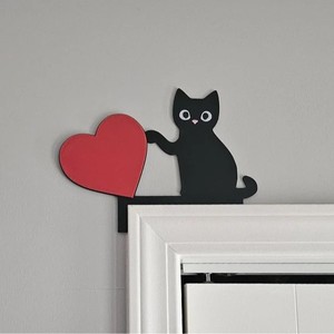 Pendentif d'angle de porte en forme de chat et de cœur, créatif et mignon, nouvelle collection, cadeau de Saint-Valentin, vente en gros - Product Image 1